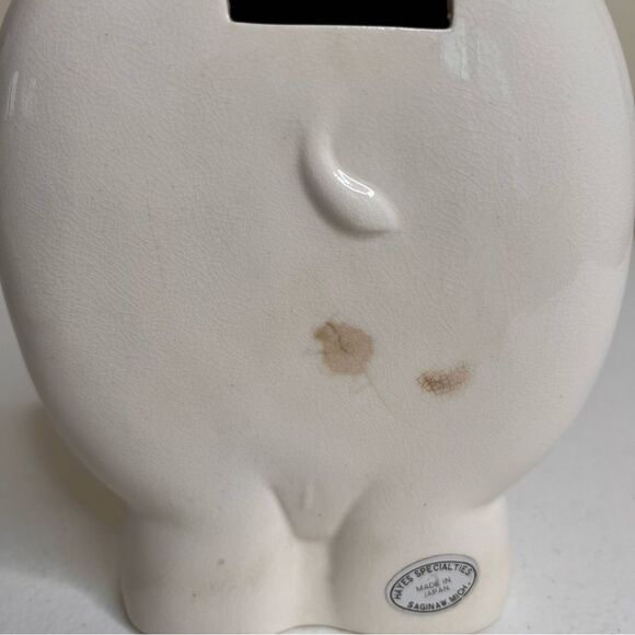 Vintage Hayes Specialties Elephant Bank Stopper Yellow Polka Dots Made In Japan - Picture 11 of 16